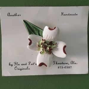 Vintage Dogwood Brooch Pin